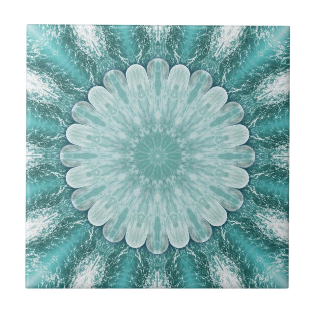 Geometrisches Floral Beach Star Badezimmer Tile Fliese (Vorderseite)