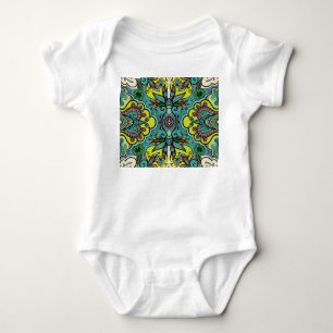 Geometrisches, florales, farbiges abstrakt nahtlos baby strampler