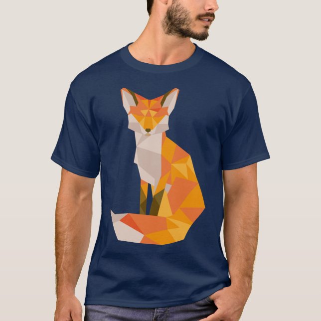 Geometrisches Fo Retro T-Shirt (Vorderseite)