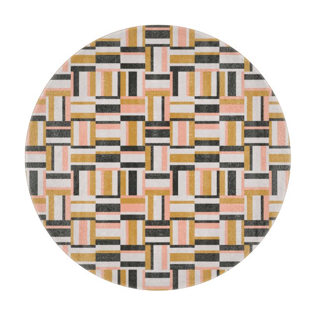 Geometrisches Form-Muster Schneidebrett (Vorderseite)