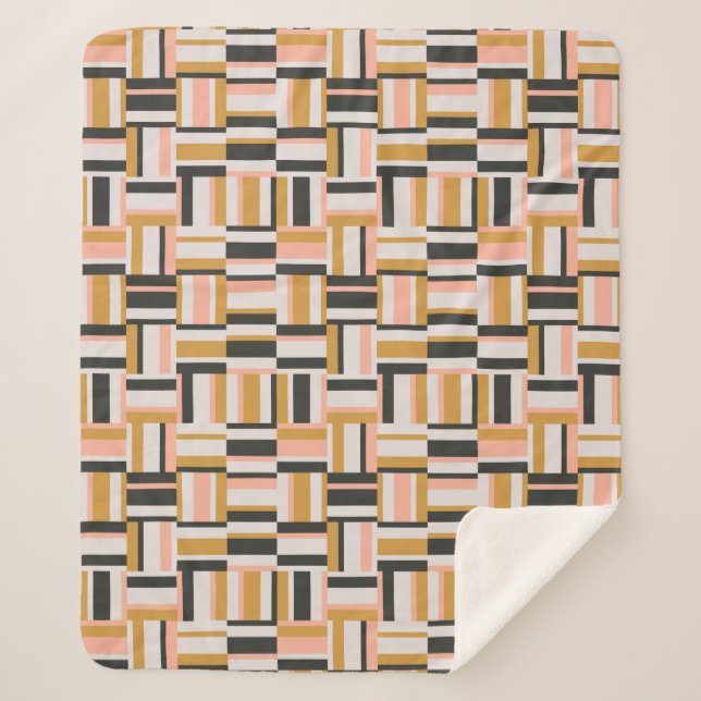 Geometrisches Form-Muster Sherpadecke (Vorderseite)