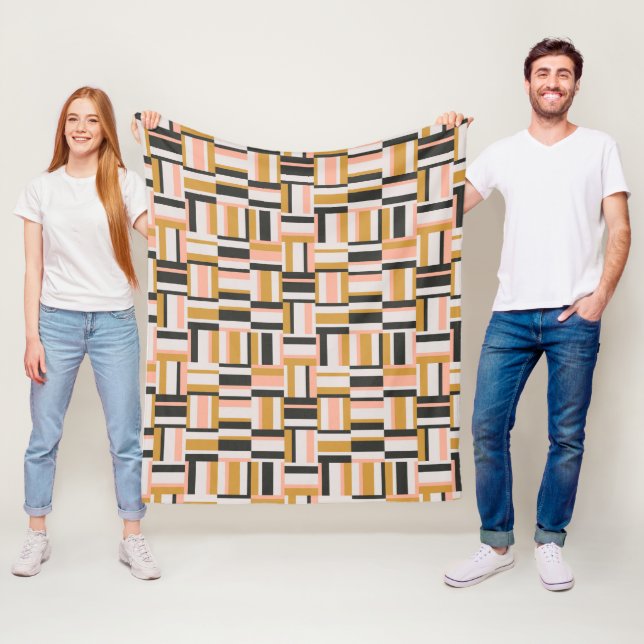 Geometrisches Formmuster Fleecedecke (Beispiel)