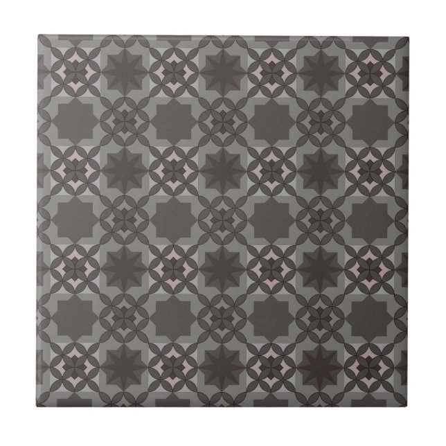 Geometrisches Formmuster Keramikfliese  (Vorderseite)