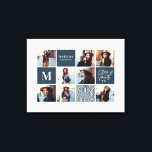 Geometrisches Foto Abschluss personalisierte Gesch Leinwanddruck<br><div class="desc">Geometrisches Foto Abschluss personalisierte Geschenk. Die Farbe kann geändert werden. Teil einer Sammlung.</div>