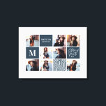 Geometrisches Foto Abschluss personalisierte Gesch Leinwanddruck<br><div class="desc">Geometrisches Foto Abschluss personalisierte Geschenk. Die Farbe kann geändert werden. Teil einer Sammlung.</div>