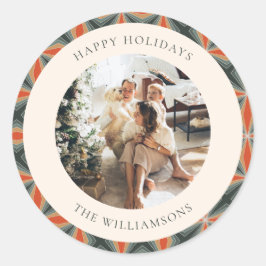 Geometrisches Foto des geometrischen Mittelzentrum Runder Aufkleber