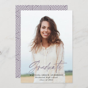 Geometrisches Foto gürtellila lila Party laden Ankündigung