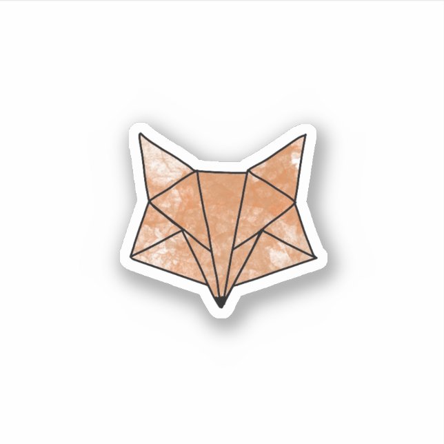 Geometrisches Fox Aufkleber (Vorderseite)