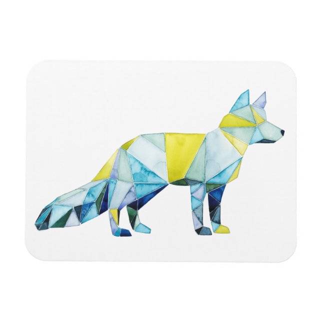 Geometrisches Fox-Tier Magnet (Horizontal)