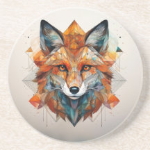 Geometrisches Fox Wasserfarbe