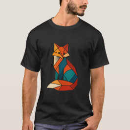 Geometrisches Fuchsschwindelhemd T-Shirt