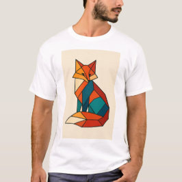 Geometrisches Fuchsschwindelhemd T-Shirt