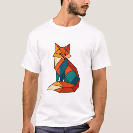 Geometrisches Fuchsschwindelhemd T-Shirt