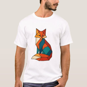Geometrisches Fuchsschwindelhemd T-Shirt
