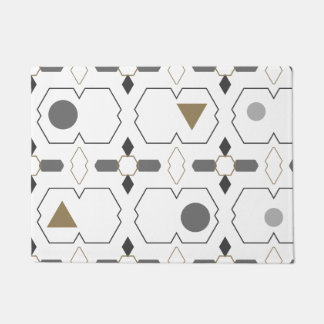 Geometrisches Gateway - Minimal modernes Schwarzes Fußmatte