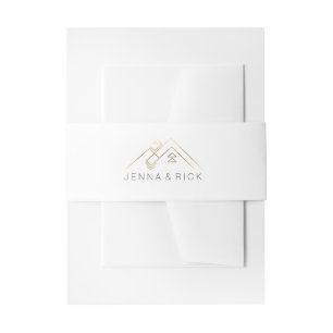 Geometrisches Gebirge   Modern   INDIVIDUELLE NAME Einladungsbanderole