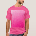 Geometrisches geometrisches Gesichtsmuster mit hei T-Shirt<br><div class="desc">Eleganter moderner geometrischer T - Shirt für jeden. Heiß rosa Gefälle geometrische Mesh Muster helle Dreiecke ombre. Dreieck geometrische Masche mit ombre Farbverlauf Design.</div>