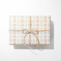 Geometrisches Geschenkpapier Neutral Boho Linien