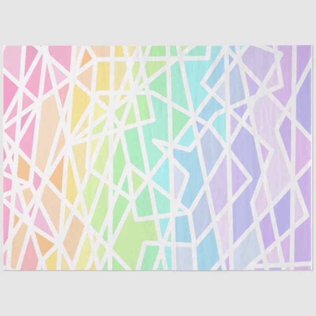 Geometrisches Gewebe für Regenbogen Seidenpapier (Vorderseite)