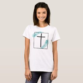 Geometrisches Glaube Christlich tropisch T-Shirt