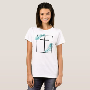 Geometrisches Glaube Christlich tropisch T-Shirt
