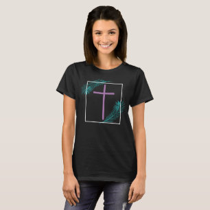Geometrisches Glaube Christlich tropisch T-Shirt