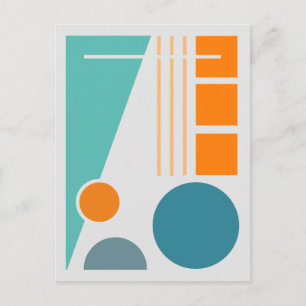 Geometrisches Gleichgewicht 1 Abstrakte Gestaltung Postkarte