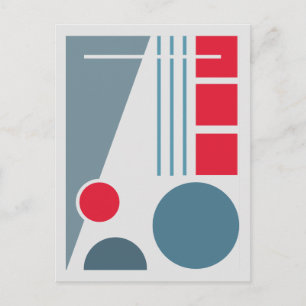 Geometrisches Gleichgewicht 1 Abstrakte Gestaltung Postkarte