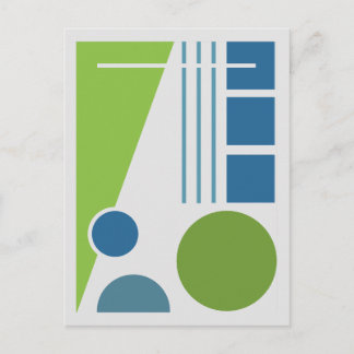 Geometrisches Gleichgewicht 1 Abstrakte Gestaltung Postkarte