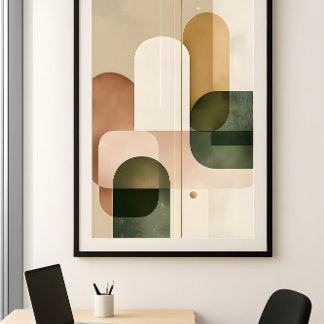 Geometrisches Gleichgewicht - Moderne abstrakte Wa Poster