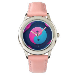 Geometrisches Gleichgewicht: Vibrant Yin Yang Patt Armbanduhr