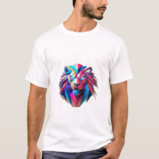 Geometrisches Glitch Lion: Edgy & Modern T - Shirt