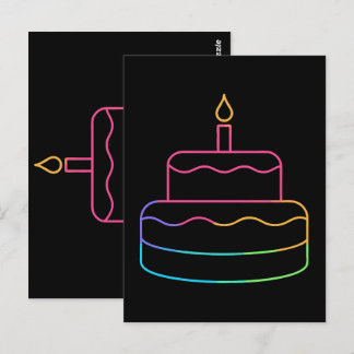 geometrisches Glow Postkarte