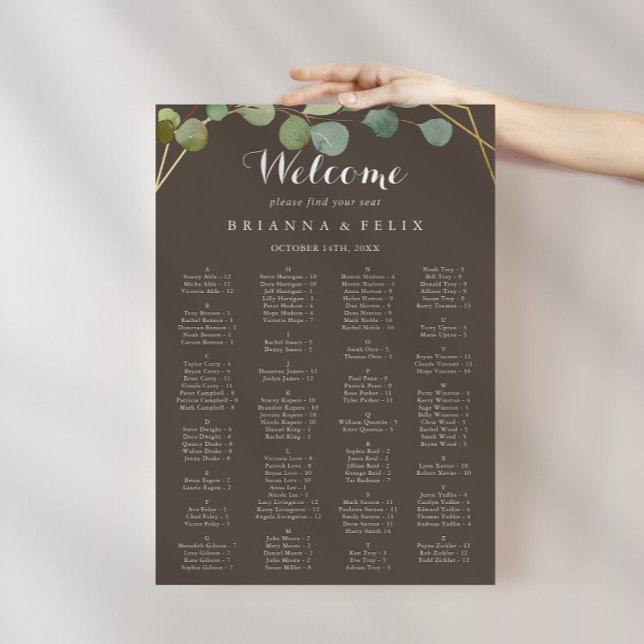 Geometrisches Gold Brown Alphabetisierungsdiagramm Poster (Von Creator hochgeladen)