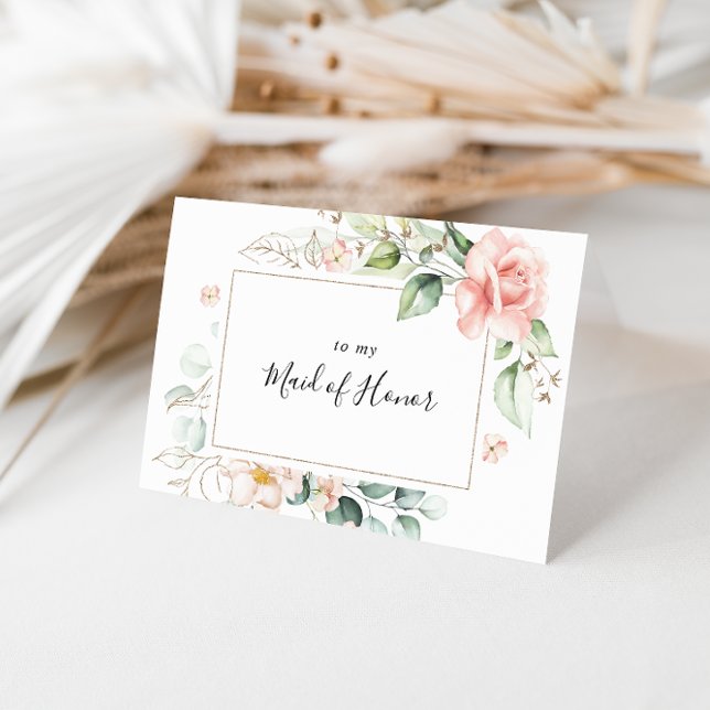 Geometrisches Gold Foliage Brautparty Vielen Dank Dankeskarte (Von Creator hochgeladen)