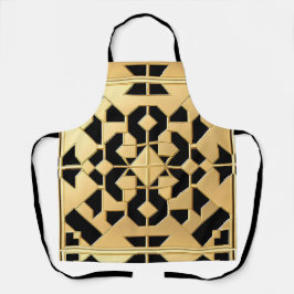 Geometrisches Gold-Panel Schürze