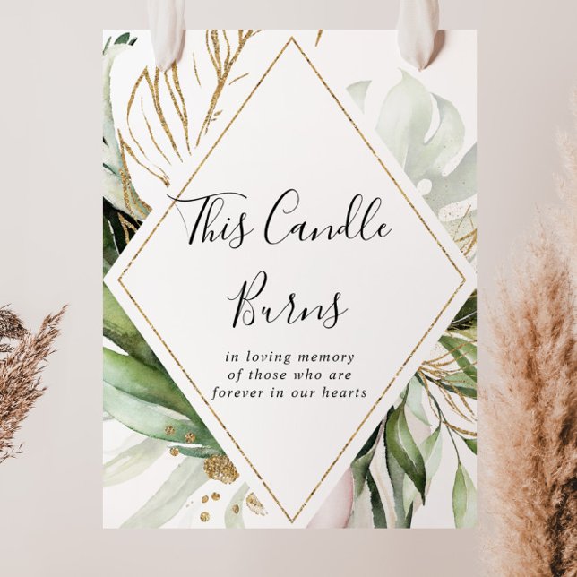 Geometrisches Gold Tropical Diese Kerze Burns Zeic Poster (Von Creator hochgeladen)