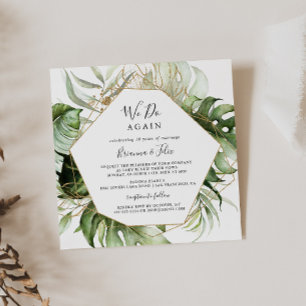 Geometrisches Gold Tropical machen wir wieder neu Einladung