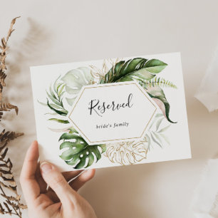Geometrisches Gold Tropical Wedding Reserviertes Z