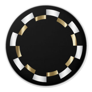 Geometrisches Gold, Weiß u. Schwarzes des Muster-  Keramikknauf