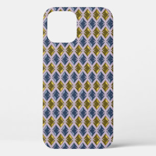 Geometrisches goldblaues DIAMONDS Case-Mate iPhone Hülle