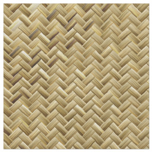 Geometrisches goldenes Basketwegemuster Stoff