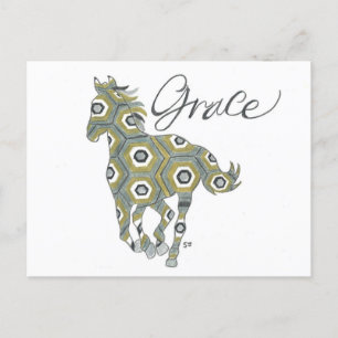Geometrisches Grace Pferd der Postkarte von Sherry