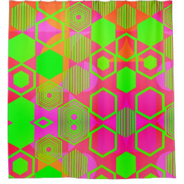 Geometrisches Grafikmotiv Moderner Trend Duschvorhang