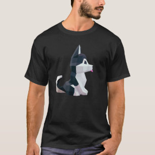 Geometrisches grafisches Tier sibirischer Husky-We T-Shirt
