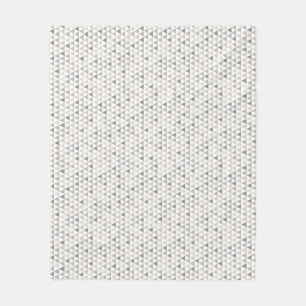 Geometrisches, grau-beige-neutrales Muster Fleecedecke