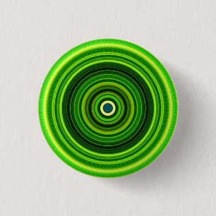 Geometrisches Green Mandala Design-64555 Button