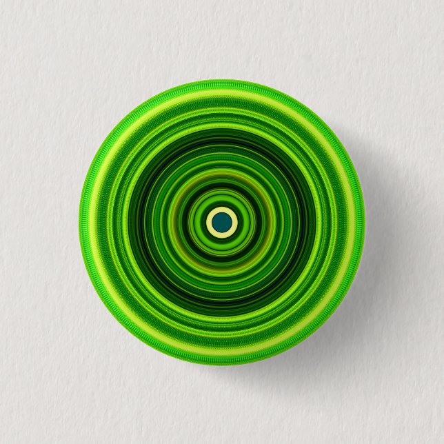 Geometrisches Green Mandala Design-64555 Button (Vorderseite)