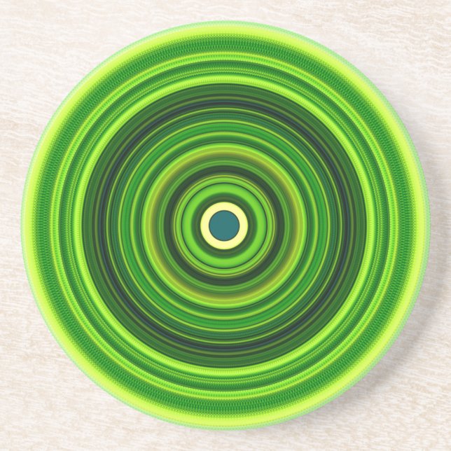 Geometrisches Grün Mandala-25436 Getränkeuntersetzer (Vorne)