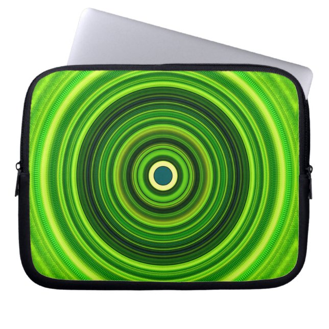 Geometrisches Grün Mandala-25436 Laptopschutzhülle (Vorderseite)